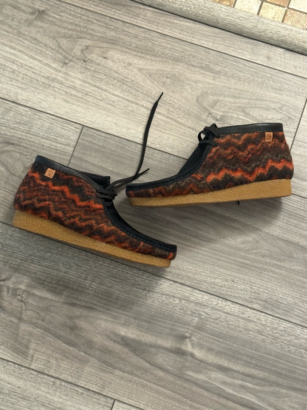 Clark’s Wallabee - Pendleton wool style Zigzag